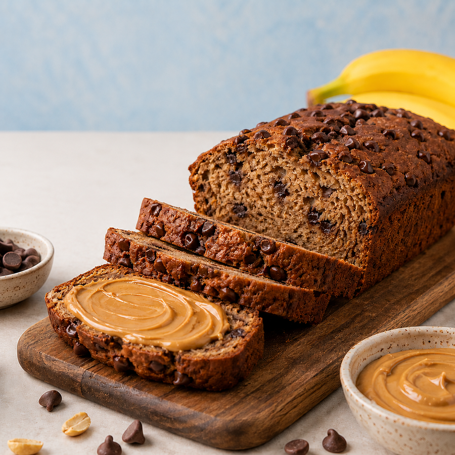 Gluten-Free Chocolate Peanut Butter Banana Bread