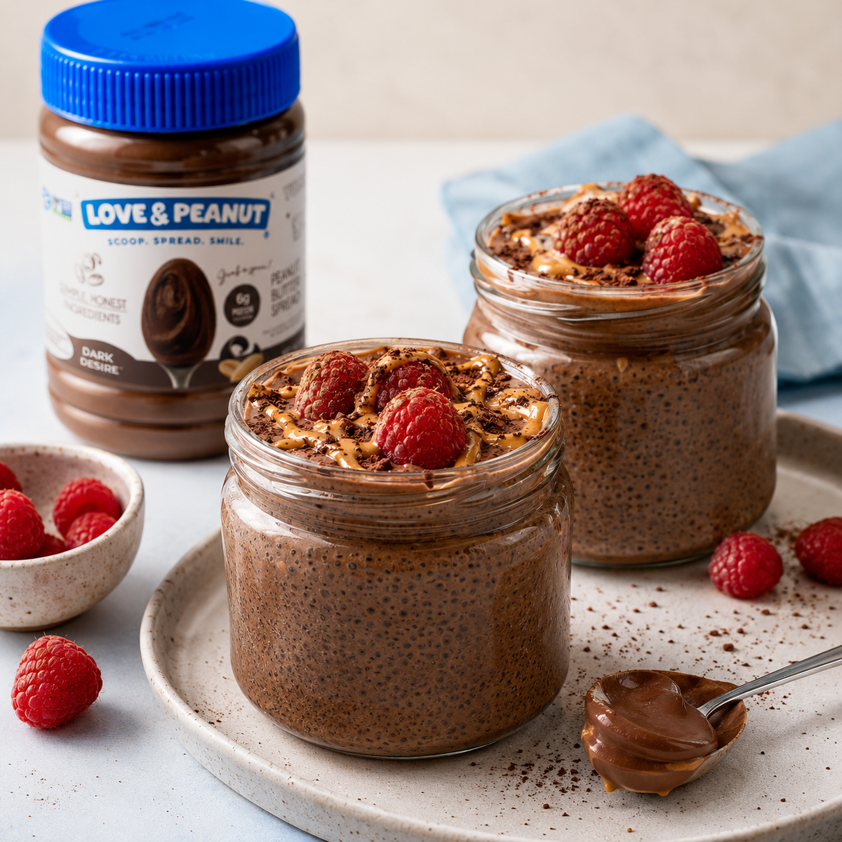 Chocolate Peanut Butter Chia Pudding