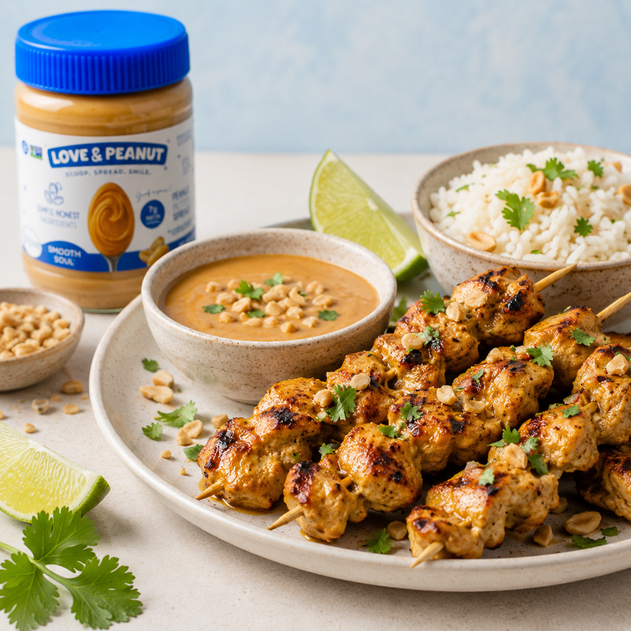 Chicken Satay with Peanut Butter Sauce