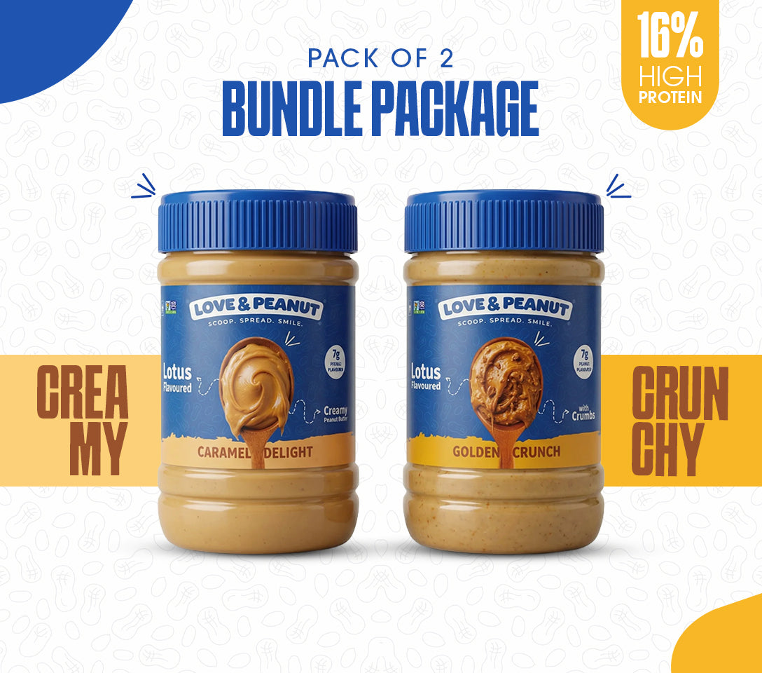 Love & Peanut Lotus Lovers Duo – Peanut Butter with Real Lotus Spread & Biscuit -No Artificial Flavors - 900g